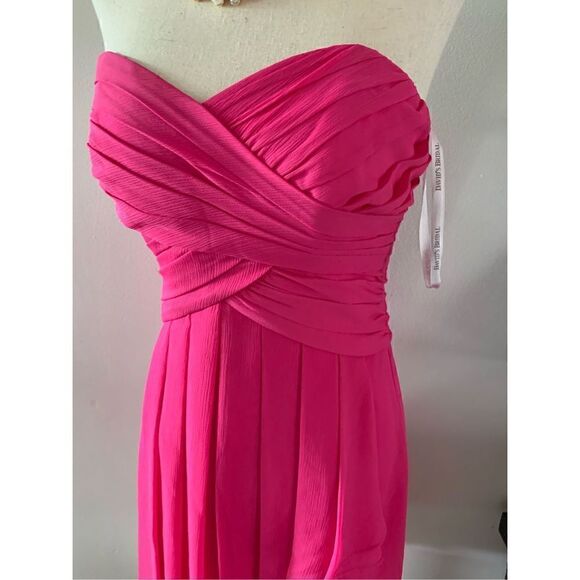 Pink strapless dress size 2 David’s Bridal - Picture 3 of 6